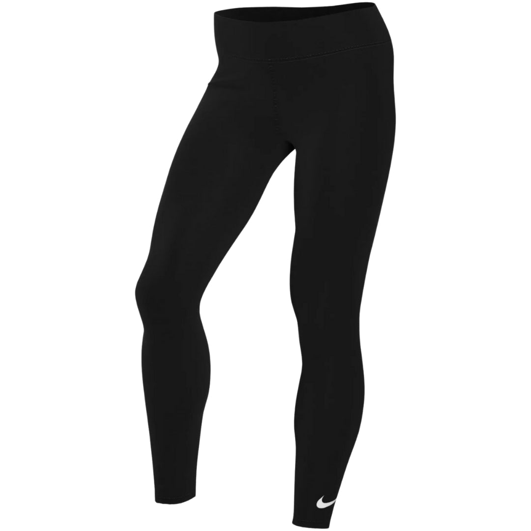 Nike Small Swoosh Logo Plain Black Leggings