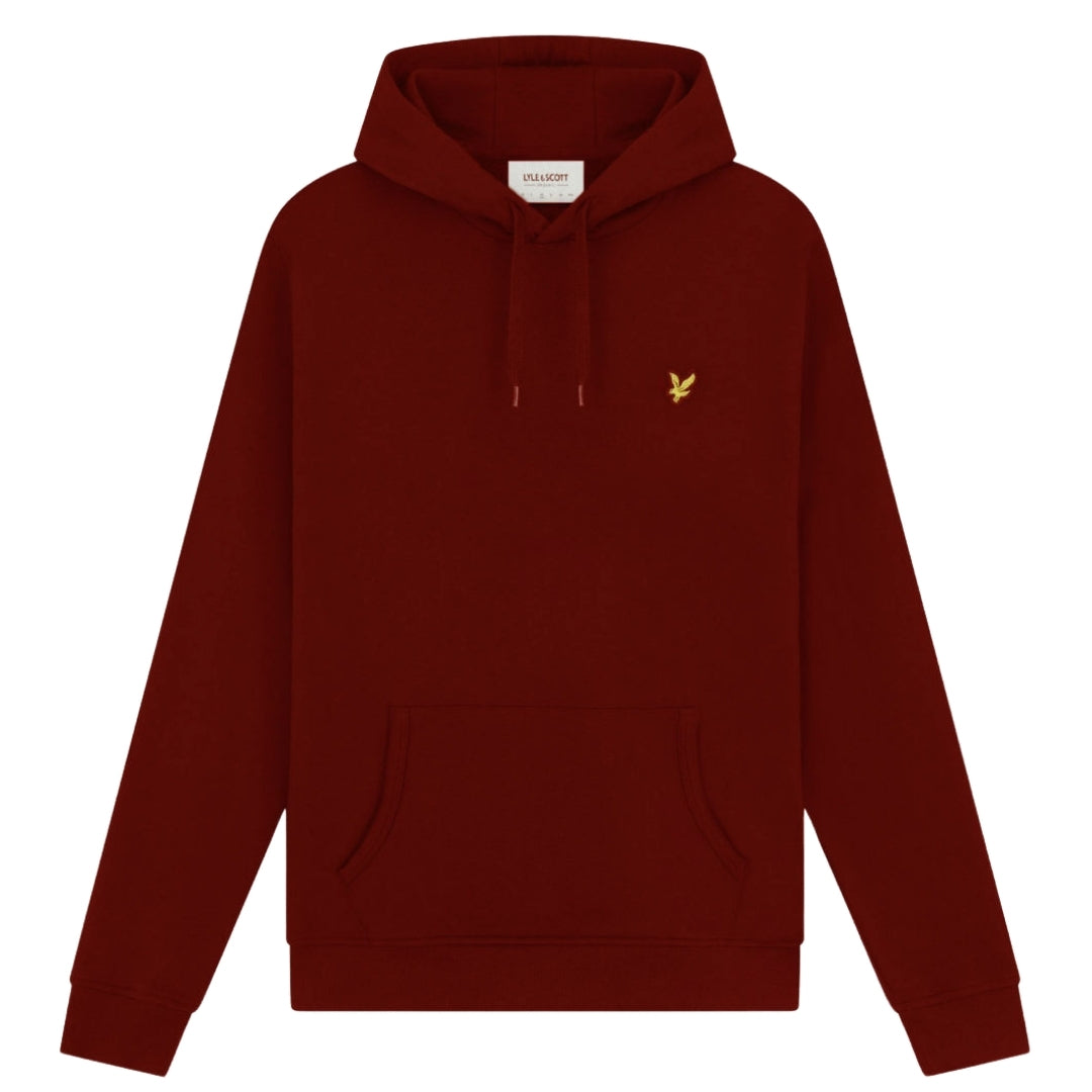 Lyle Scott Branded Gala Red Pull Over Hoodie