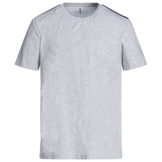 Moschino Brand Tape Logo Grey T-Shirt