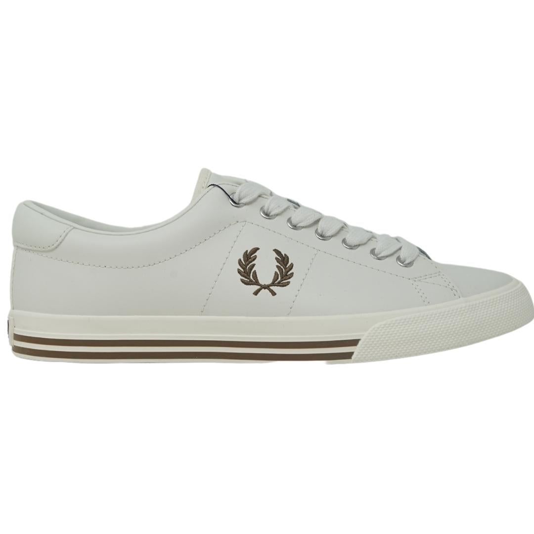 Fred Perry Underspin Leather White Trainers Nova Clothing