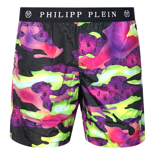 Philipp Plein Camouflage Green Swim Shorts