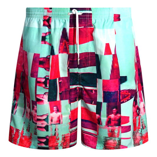 Dsquared2 Abstract Design Blue Swim Shorts