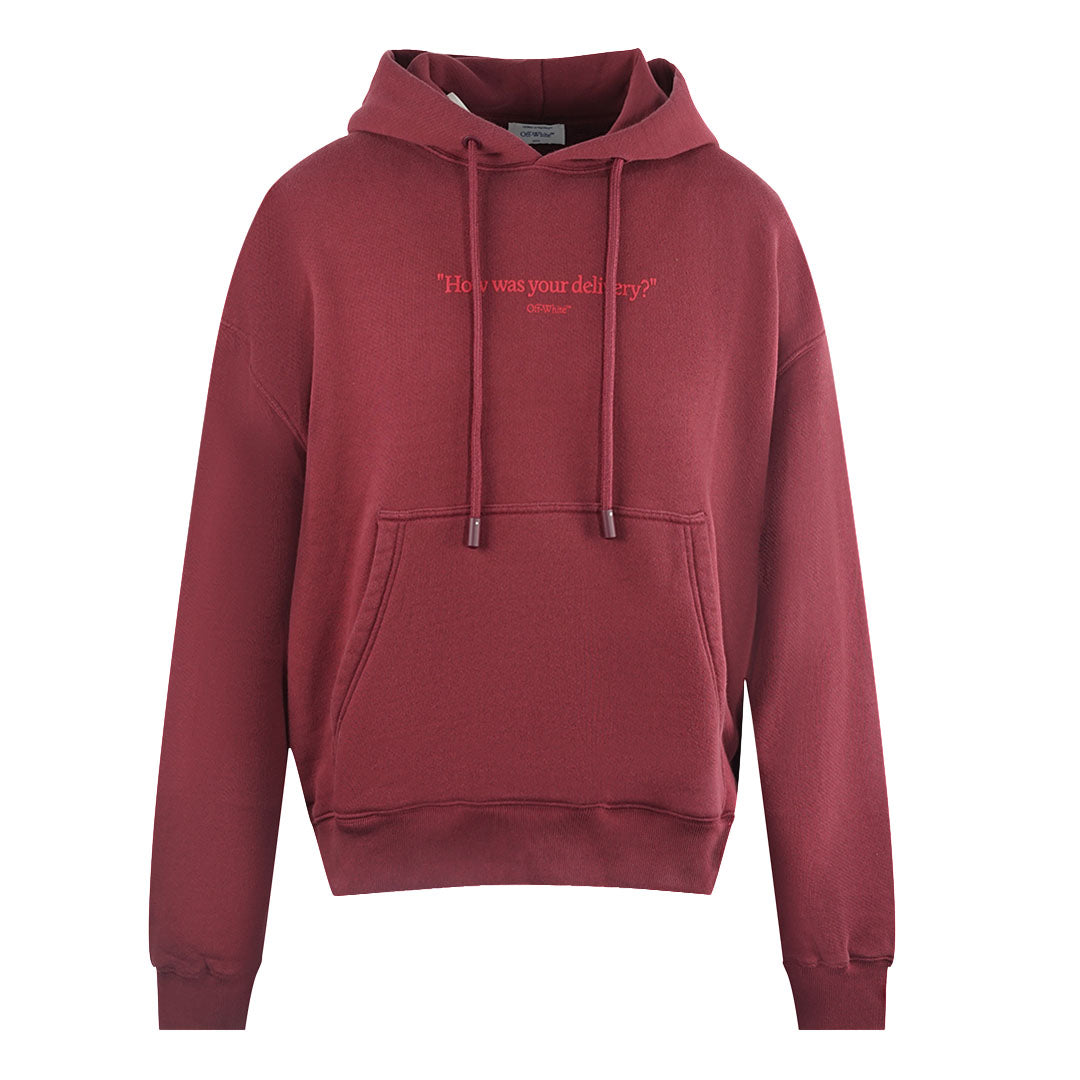 Burgundy off white hoodie best sale