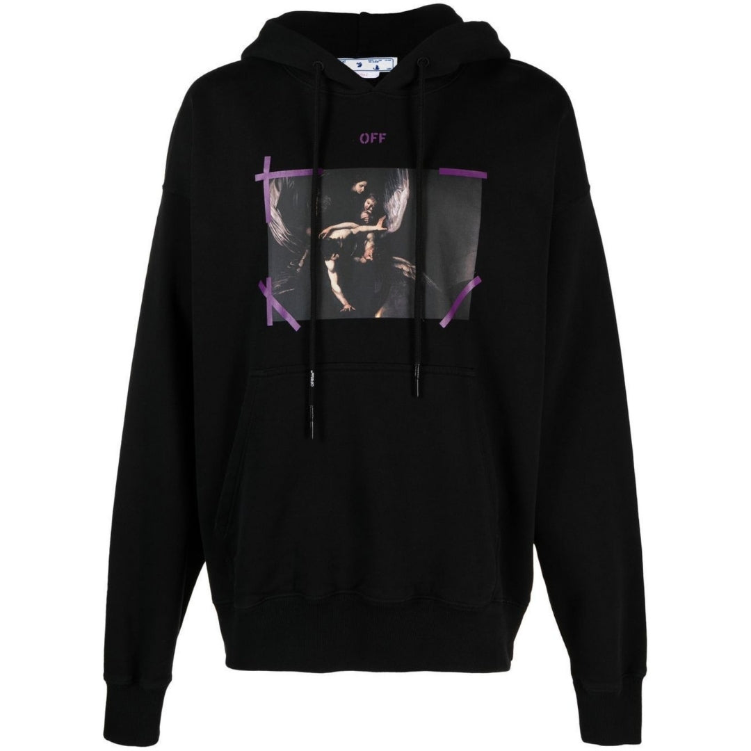 Off White Arrow Caravaggio Mercy Skate Hood Black Orchid Hoodie