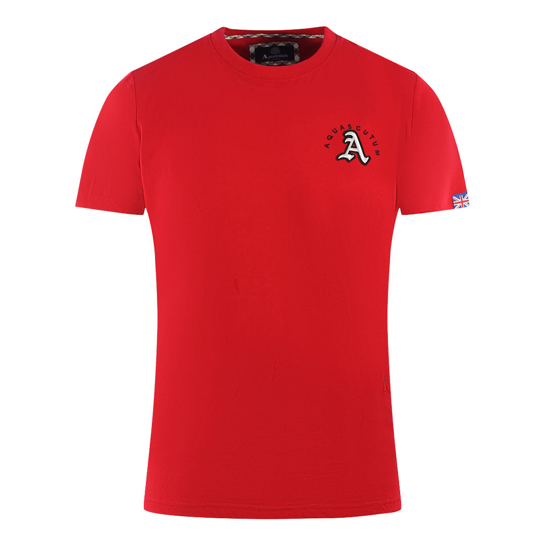 Aquascutum London Embroidered A Logo Red T Shirt