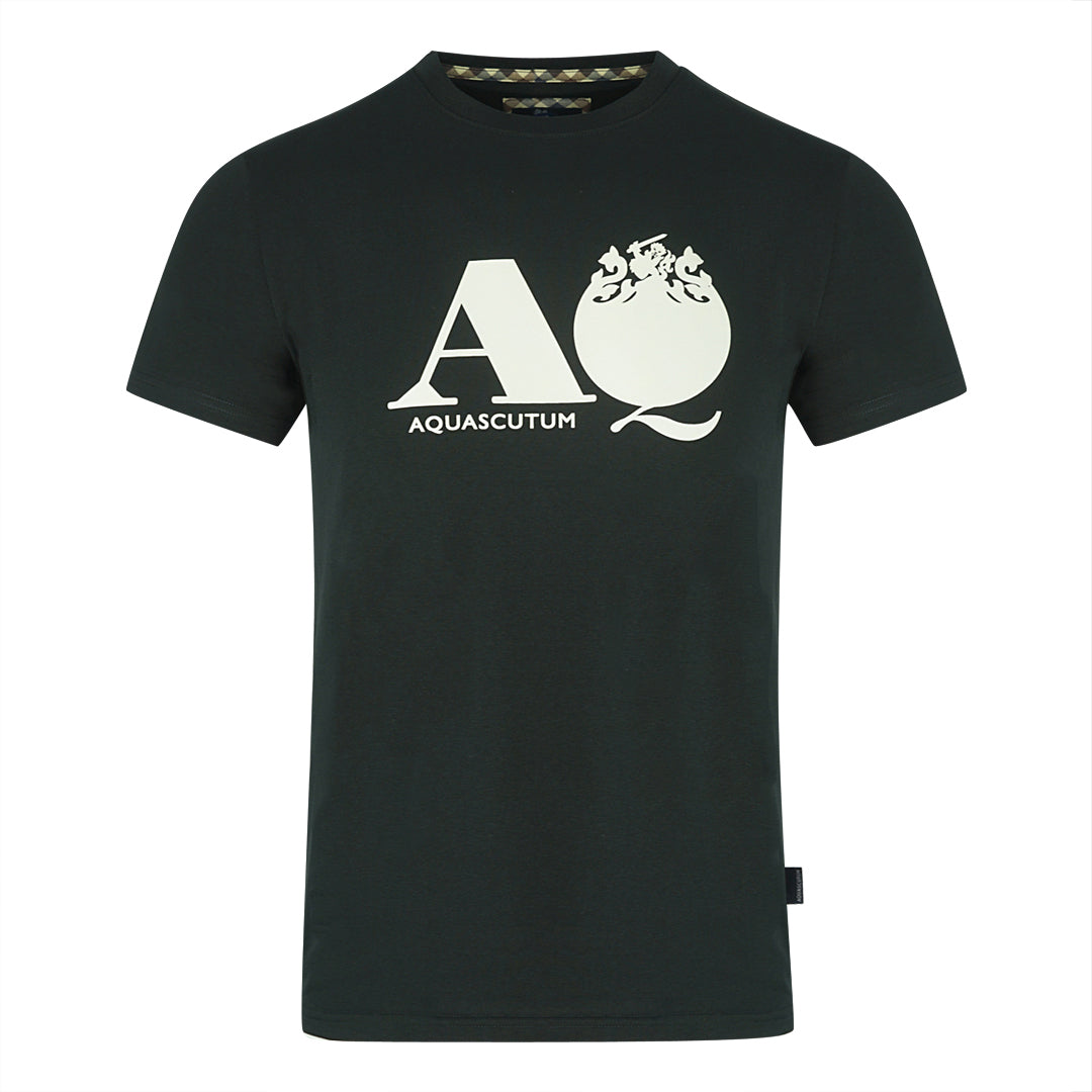 Aquascutum AQ Logo Black T Shirt Nova Clothing