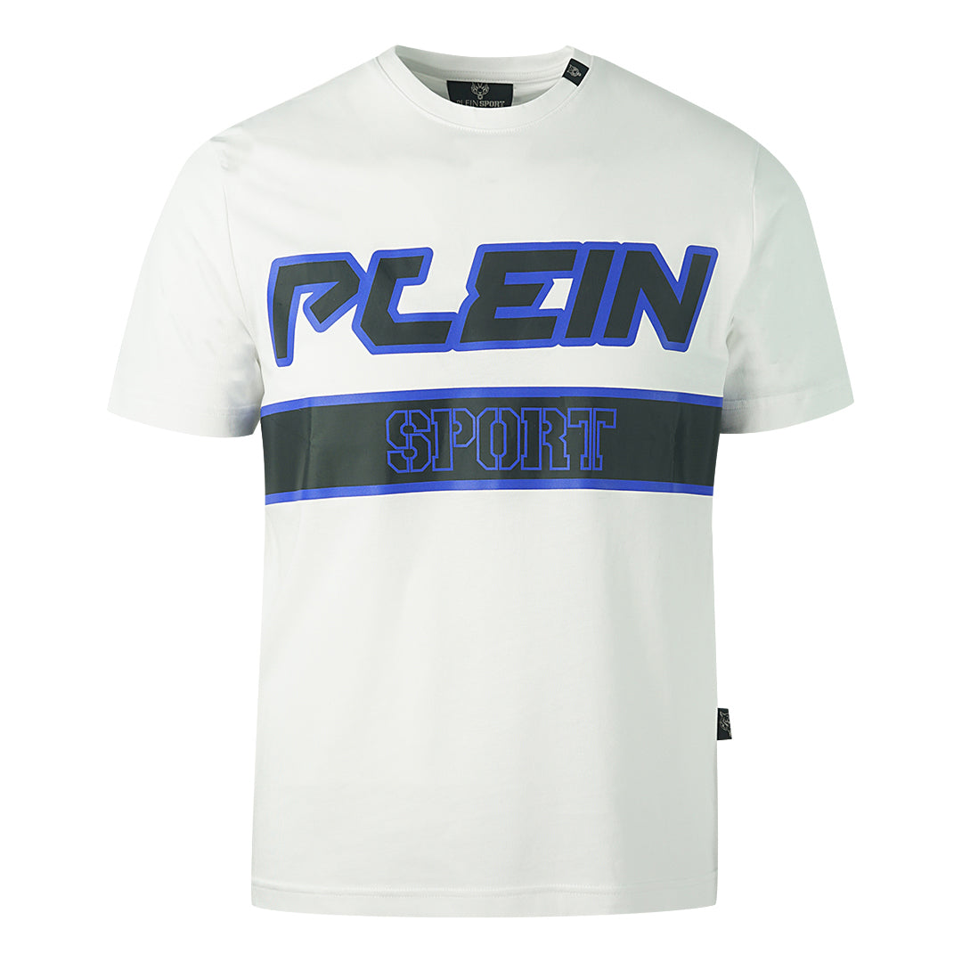 Philipp Plein Sport Blue Block White T Shirt Nova Clothing