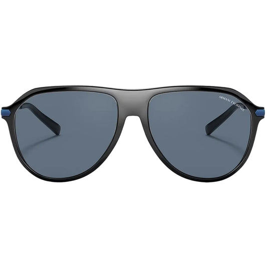 Armani Exchange Blue Lens Black Sunglasses