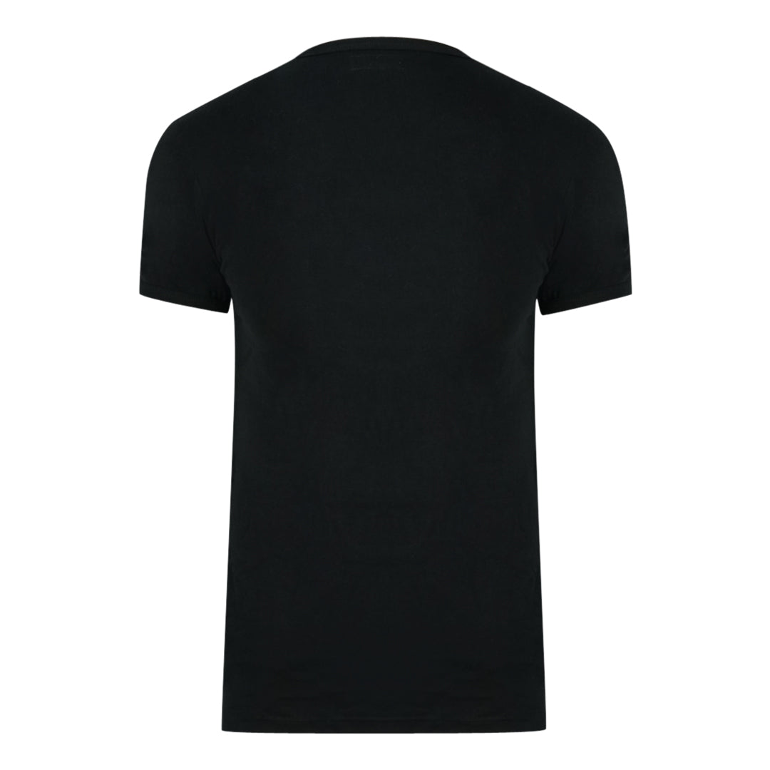 Emporio Armani Logo Black V-Neck T-Shirt