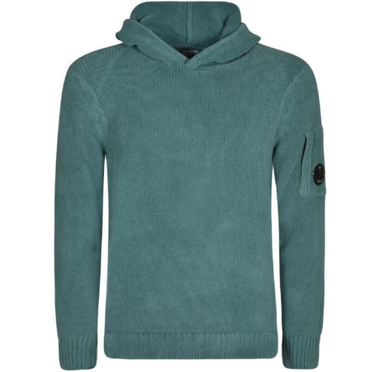 C.P. Company Chenille Shaded Spruce Cotton Pullover Hoodie