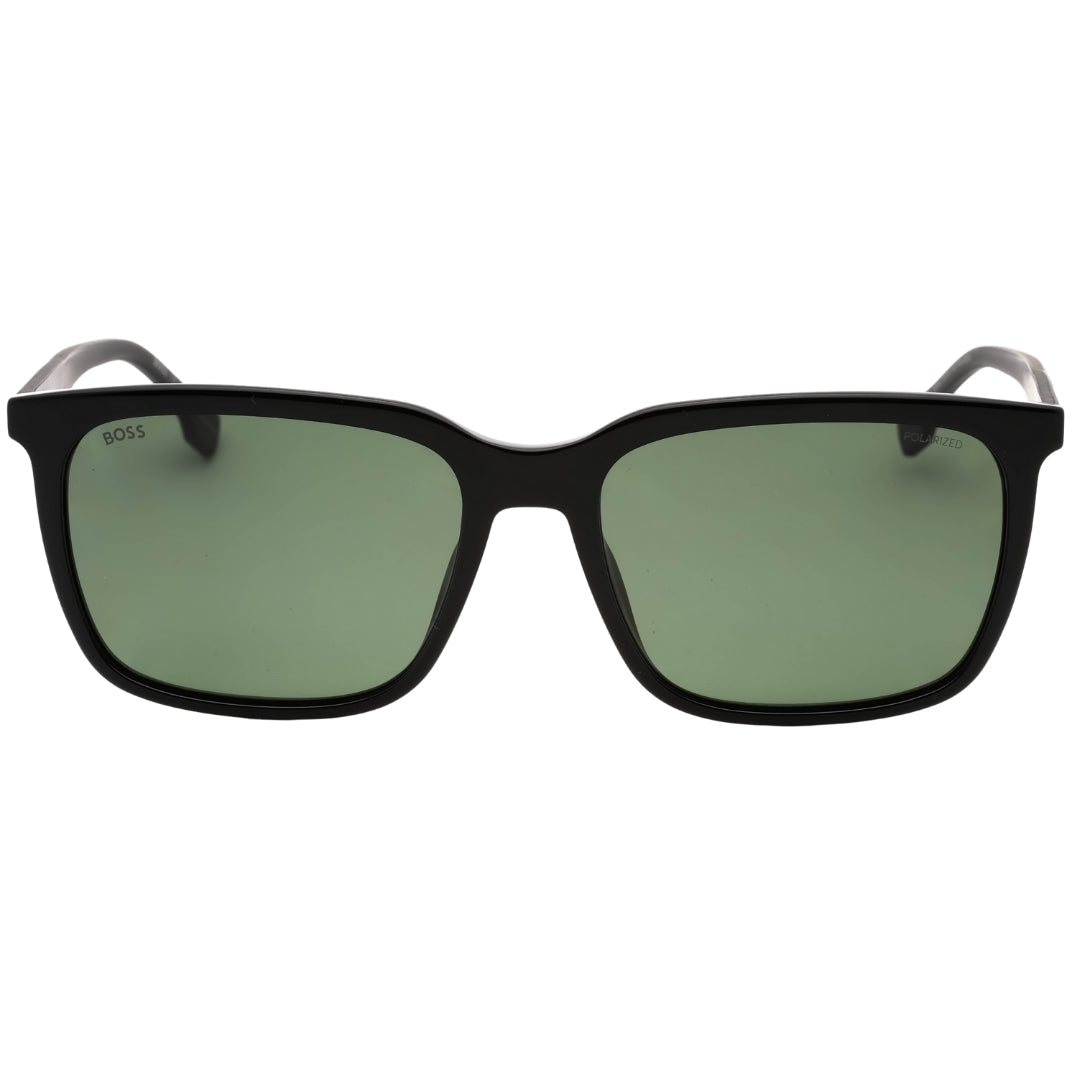 Hugo Boss Green Polarized Lens Black Sunglasses One Size