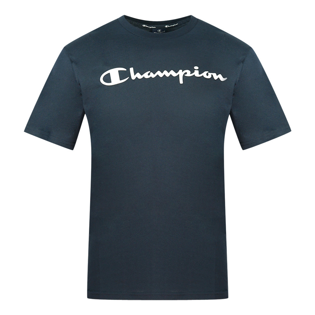 Champion Classic Script Logo Navy T-Shirt