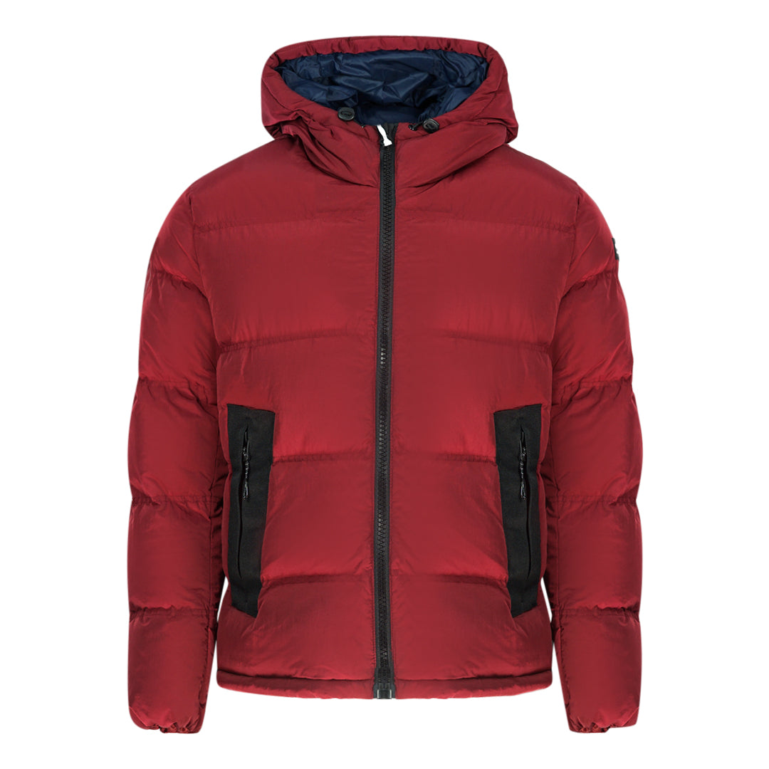 Champion Branded Red Hooded Padded Jacket