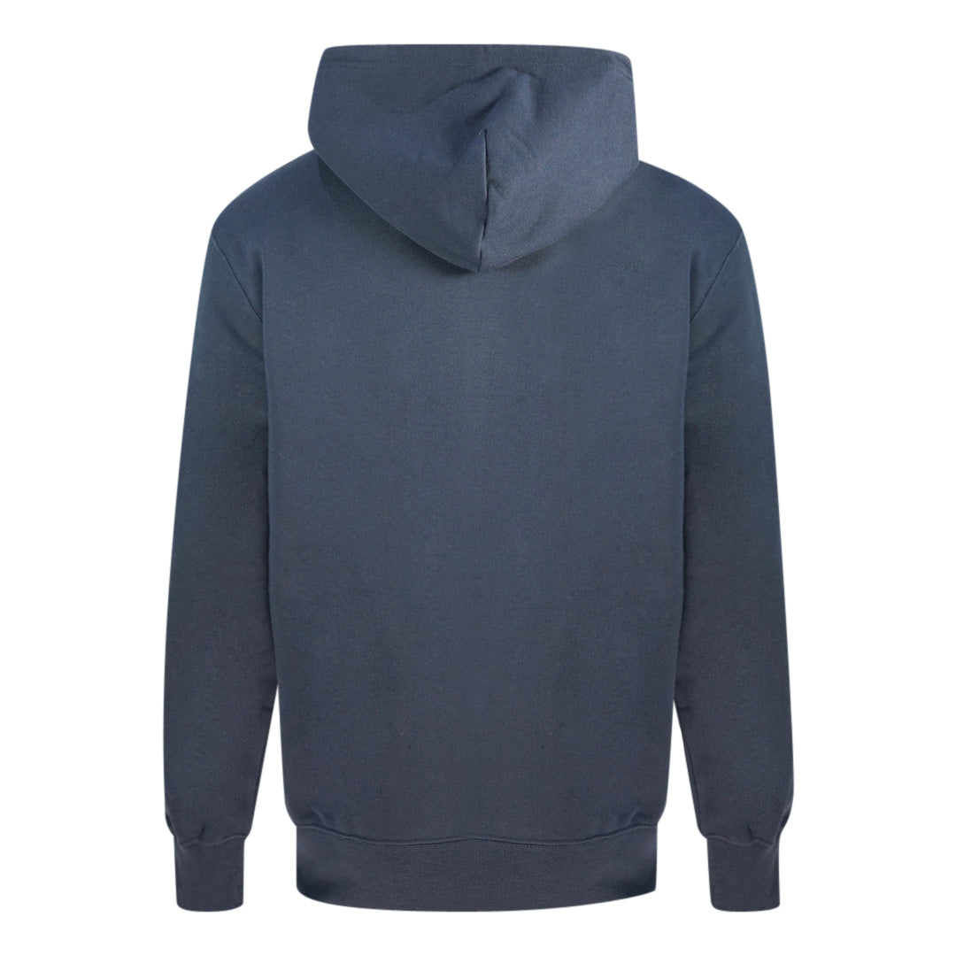 Champion Half Zip Asymmetric Pocket Logo Navy Blue Hoodie