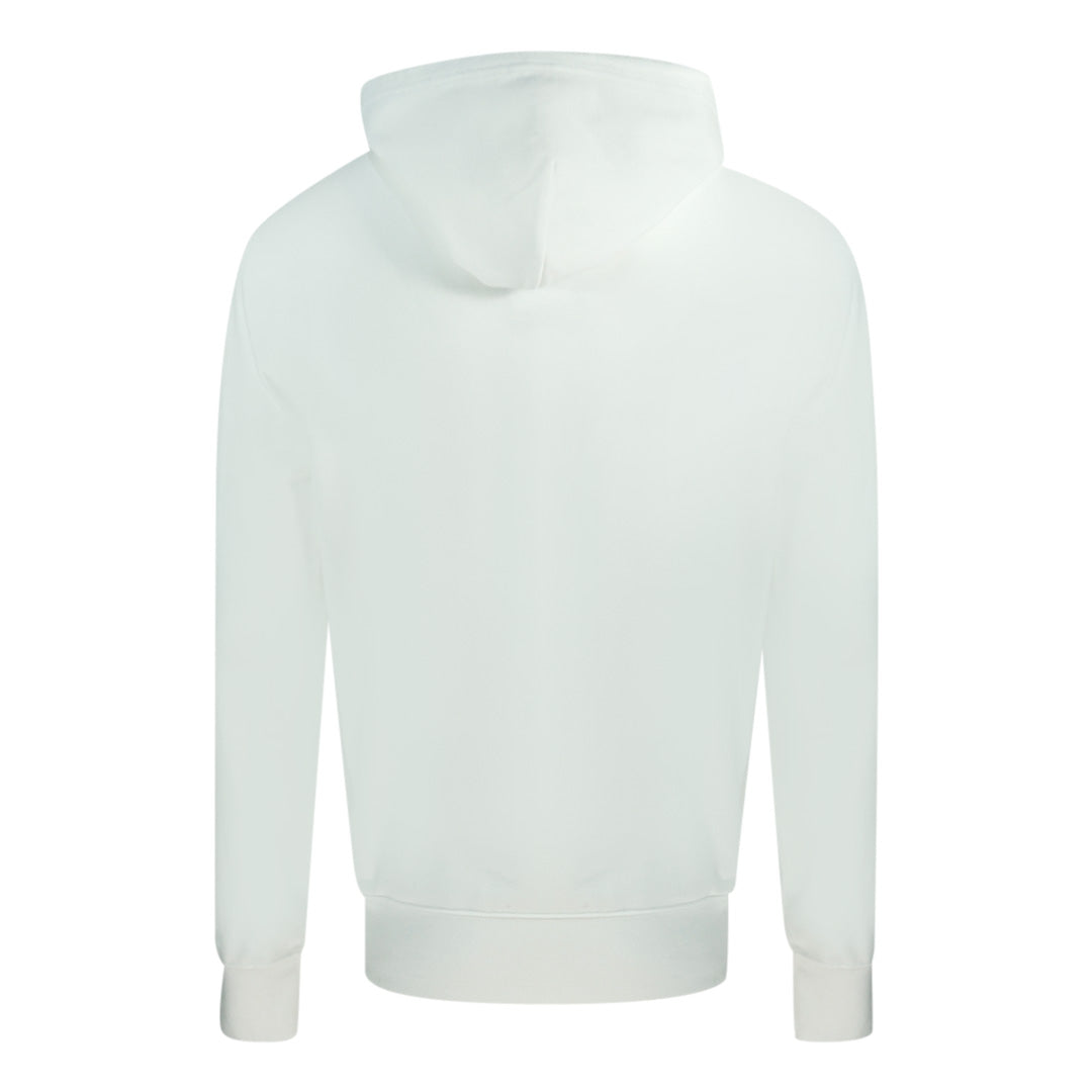 Champion Half Zip Asymmetric Pocket Logo White Hoodie