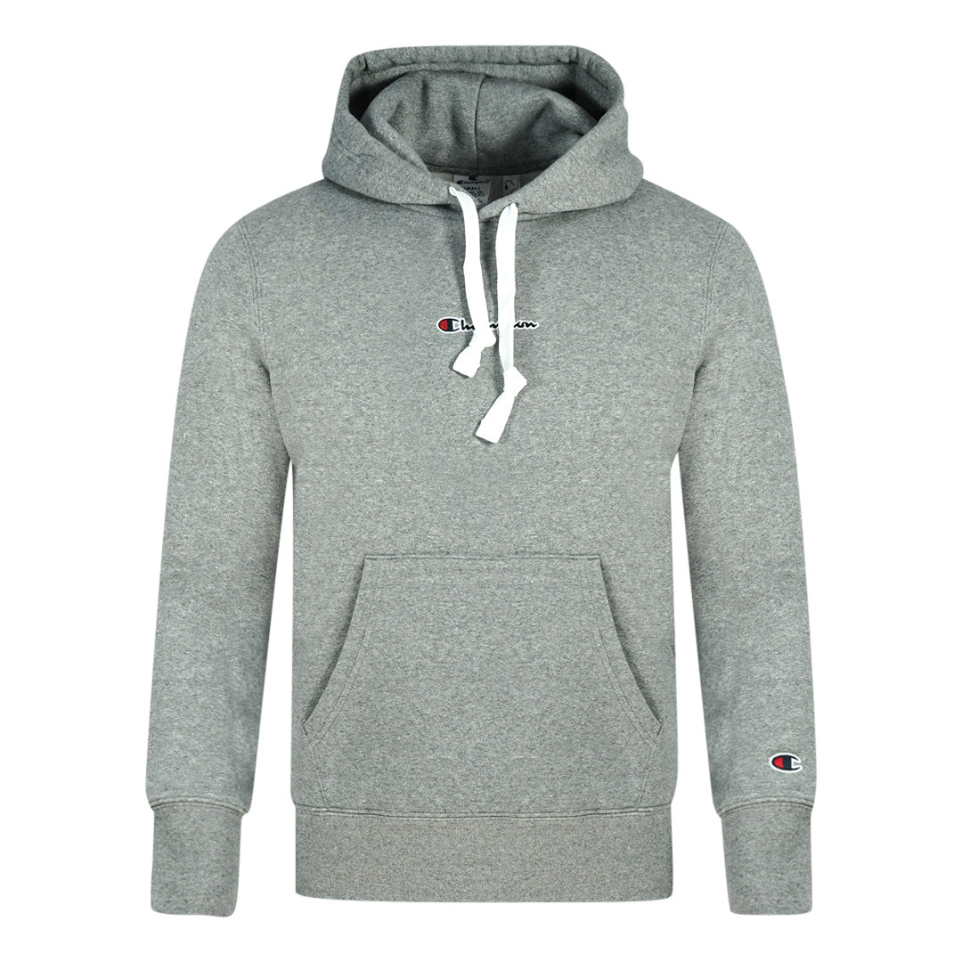 Champion Digital Print Logo Grey Hoodie