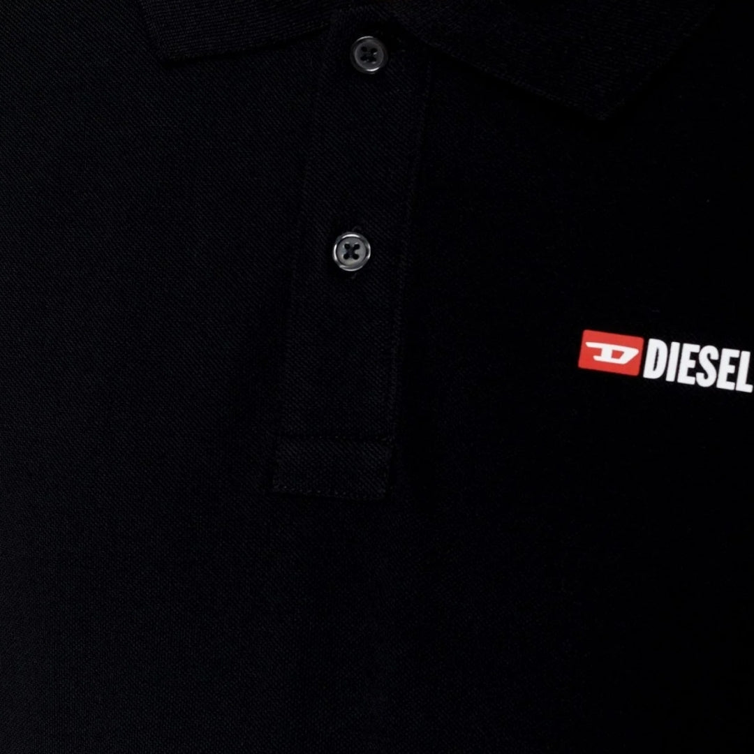 Diesel T-Weet-Spilt Black Polo Shirt