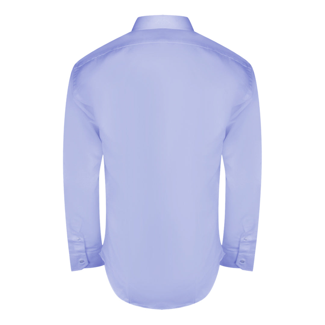 Aquascutum Branded Plain Long Sleeve Blue Shirt XS