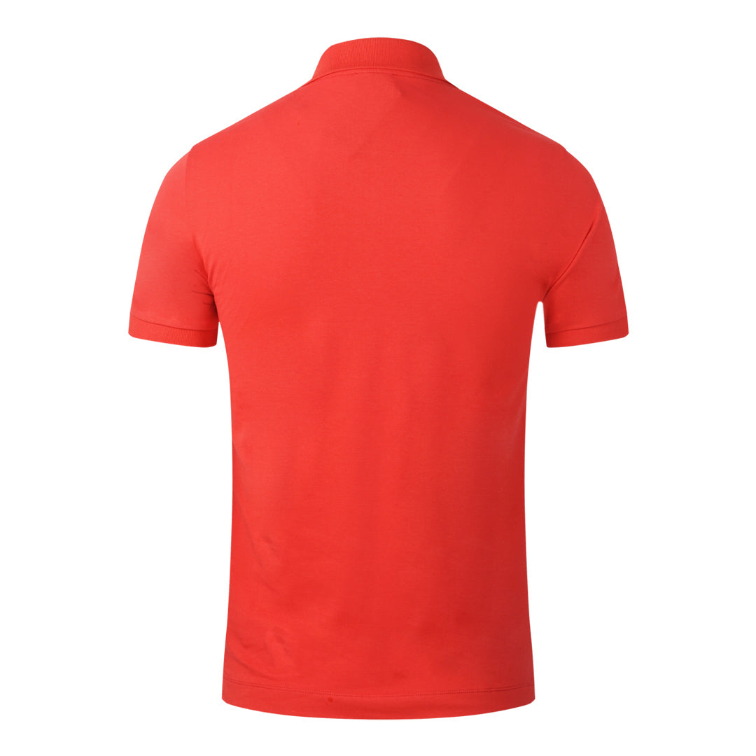 EA7 Metal Chest Logo Racing Red Polo Shirt
