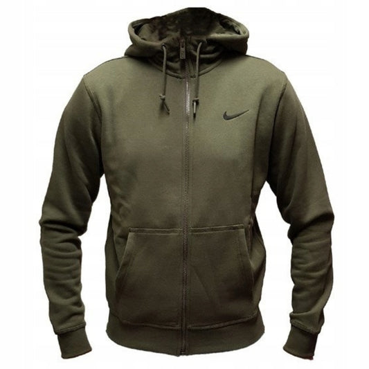 Nike Swoosh Logo Green Zip Hoodie