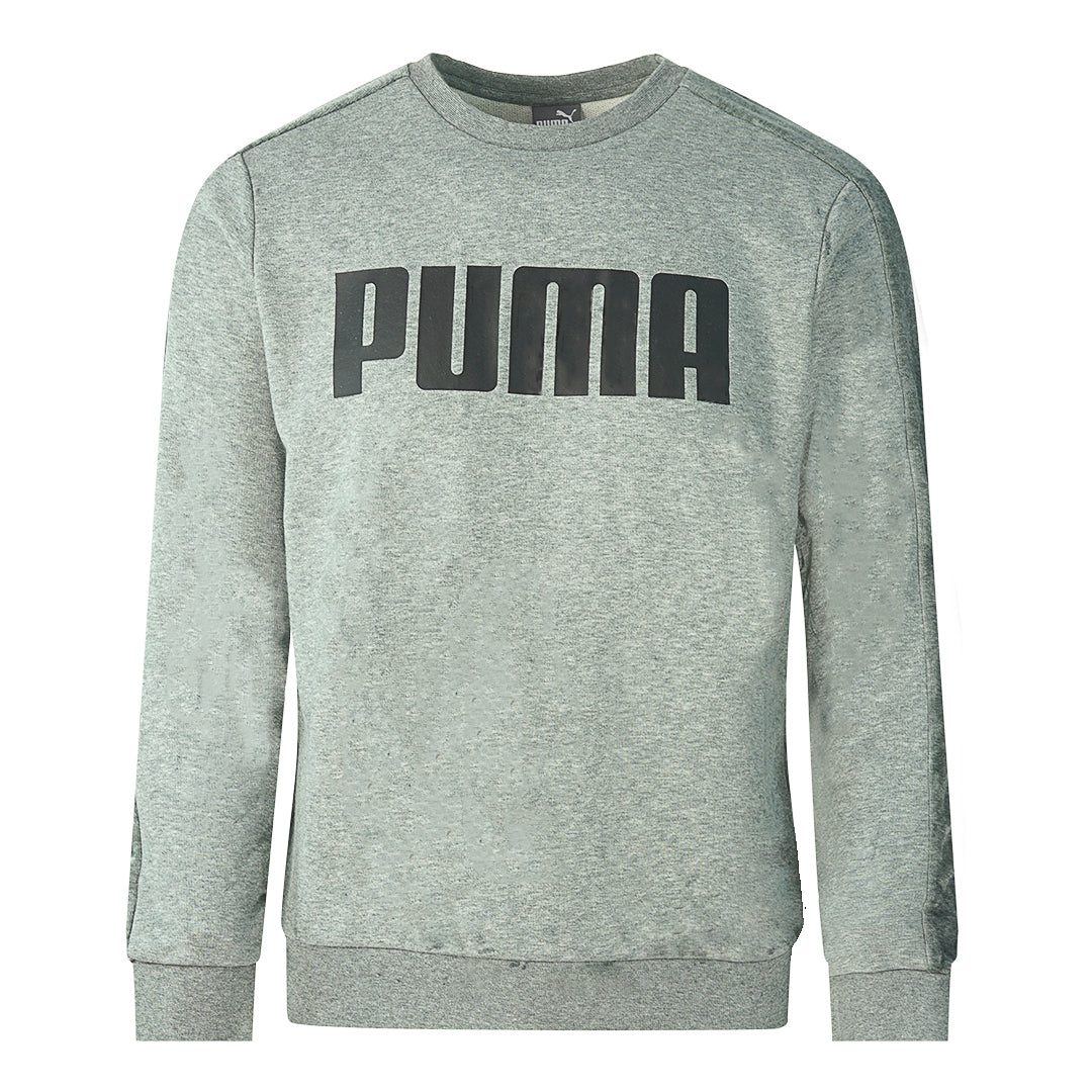 Puma Velvet Taped Logo Grey Sweatshirt