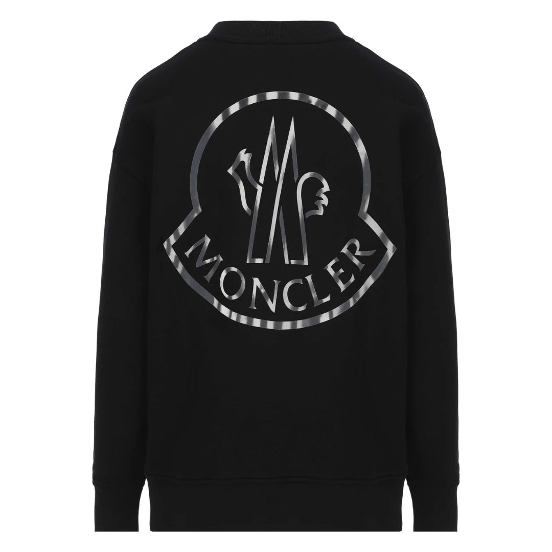 Moncler Detailed Logo On Back Black Sweatshirt
