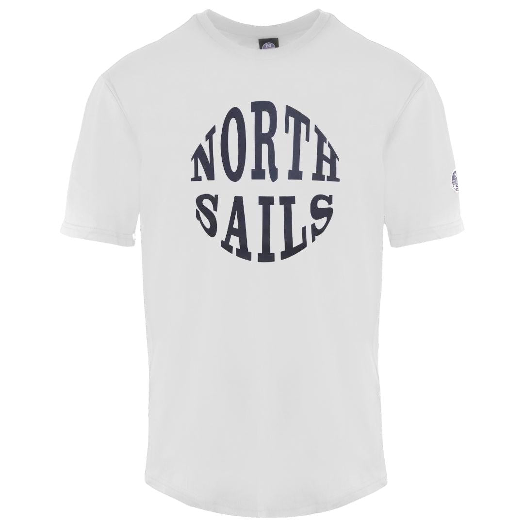 North Sails Circle Logo White T Shirt