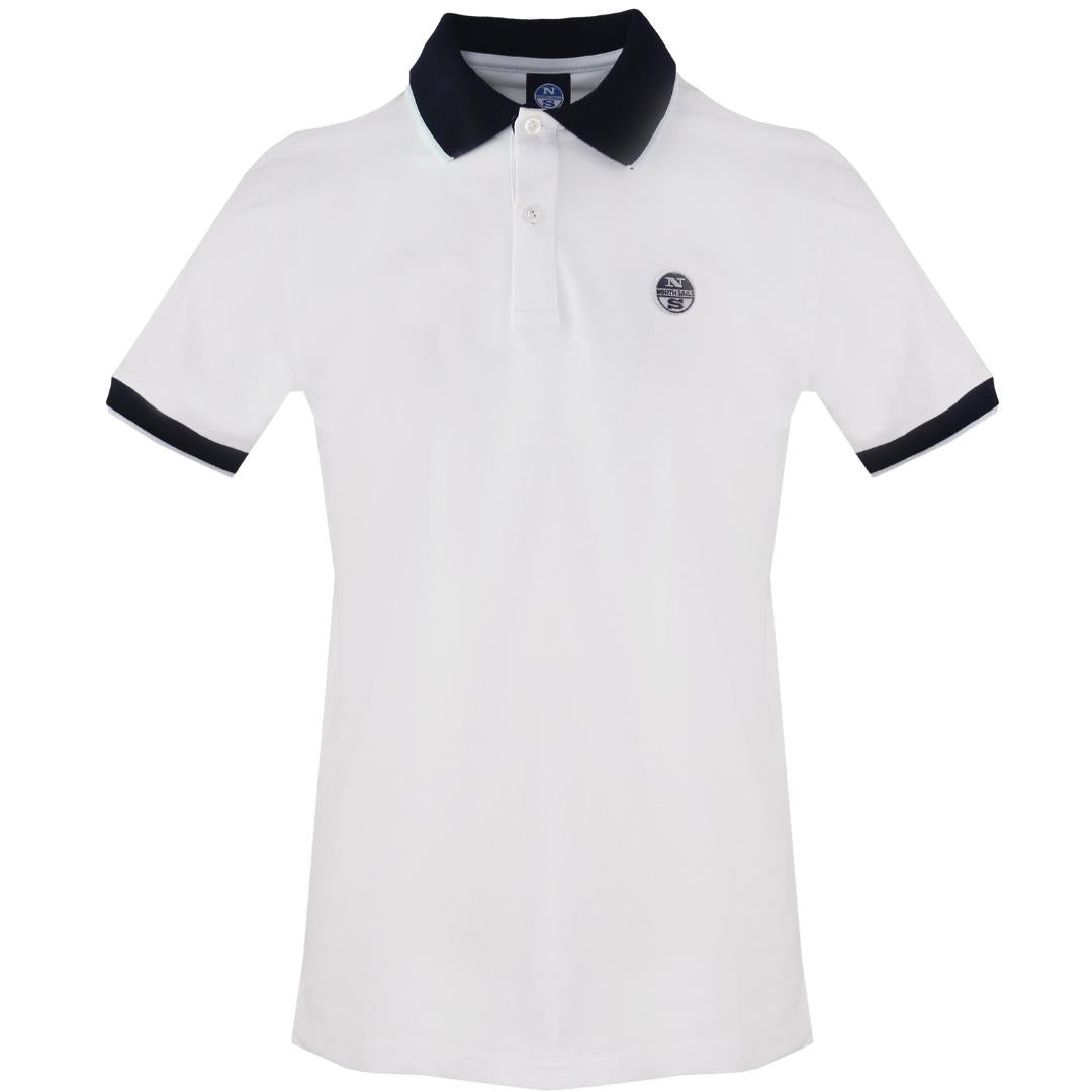 North Sails Contrast Collar White Polo