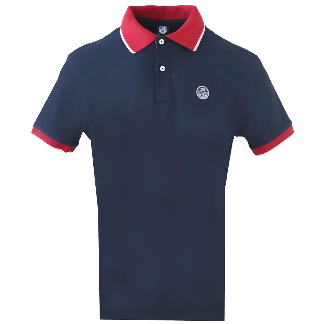 North Sails Contrast Collar Navy Blue Polo