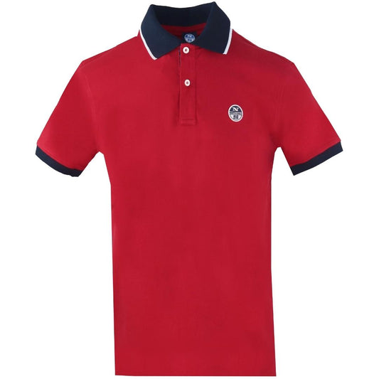 North Sails Colour Block Red Polo Shirt