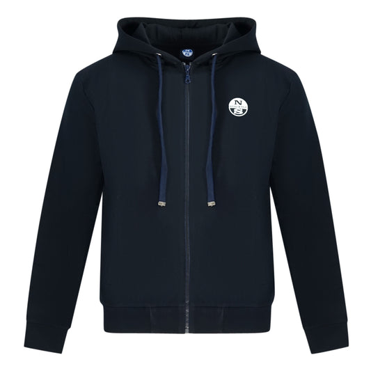 North Sails Logo Navy Blue Zip Hoodie