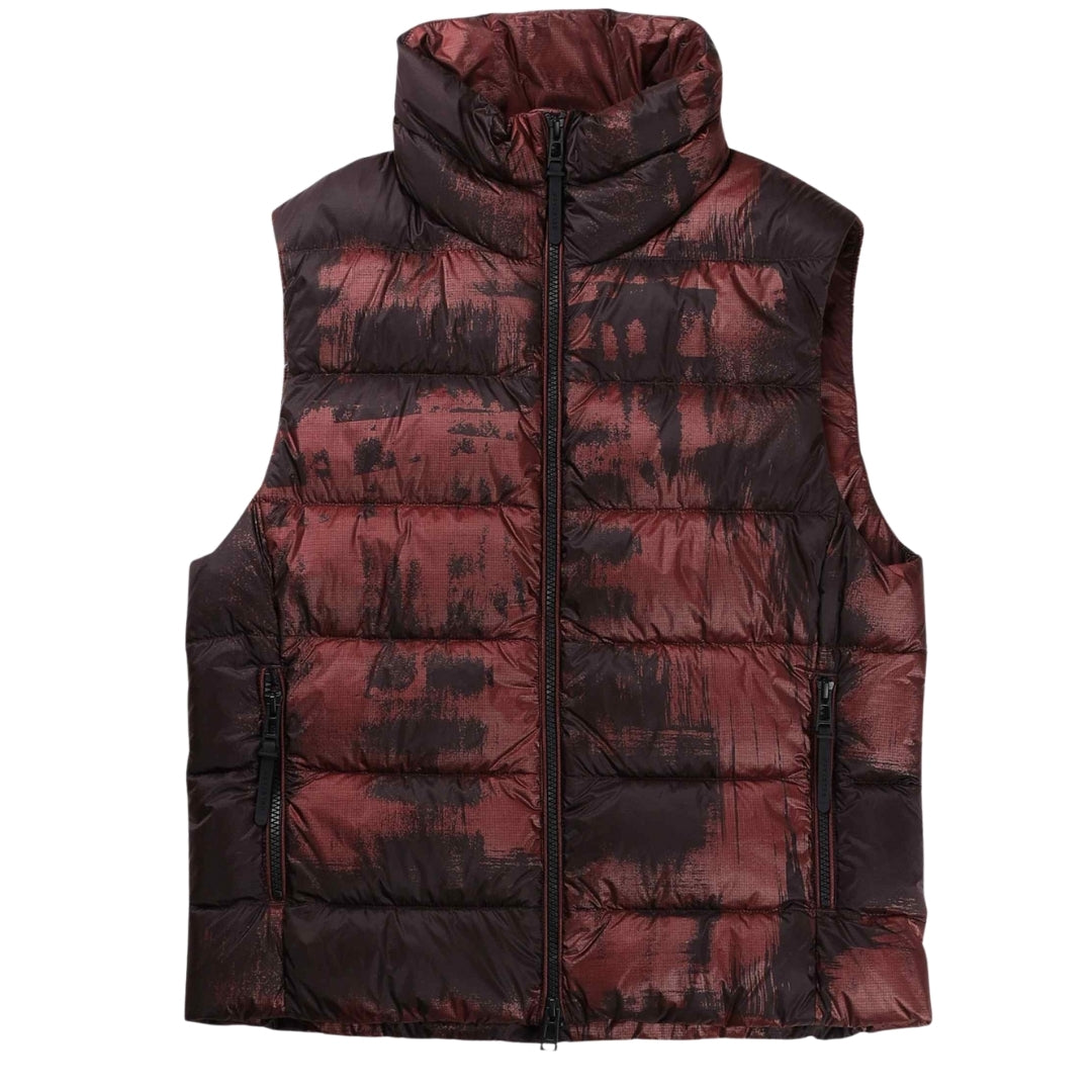 Belstaff Abstract Laurel Lava Red Gilet Down Jacket S