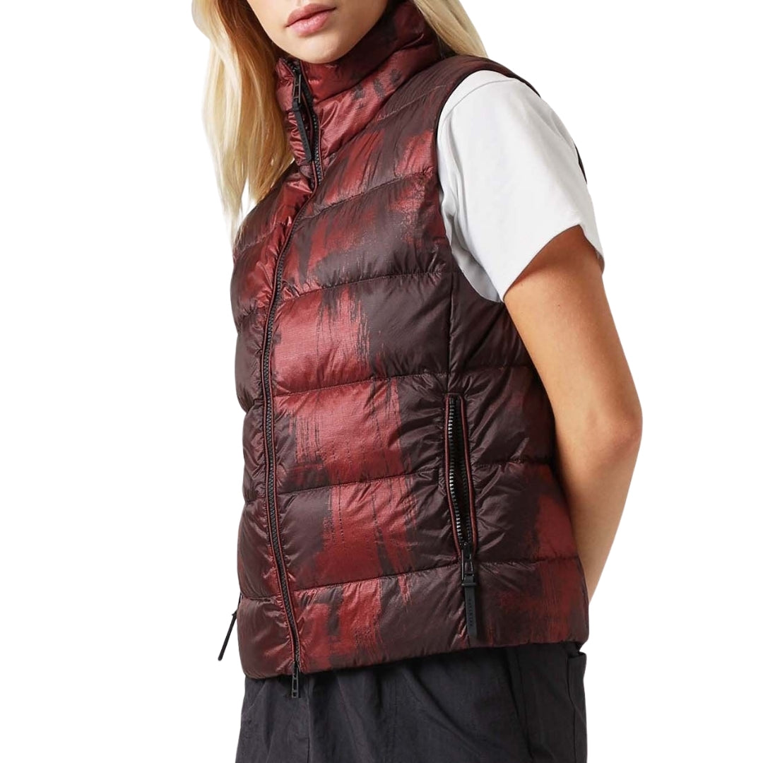 Belstaff Abstract Laurel Lava Red Gilet Down Jacket S