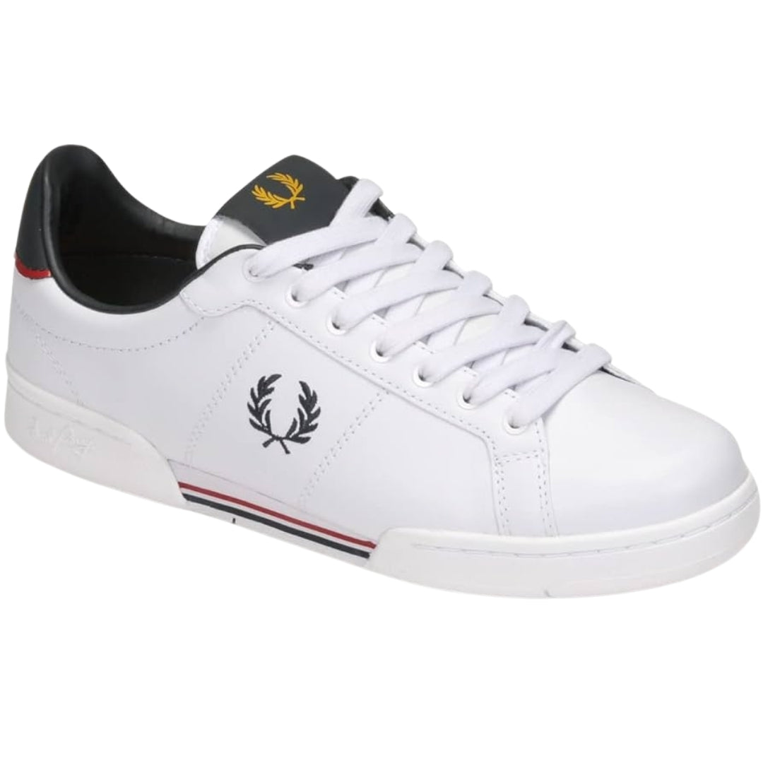 Fred Perry Plain White Leather Shoes UK 9