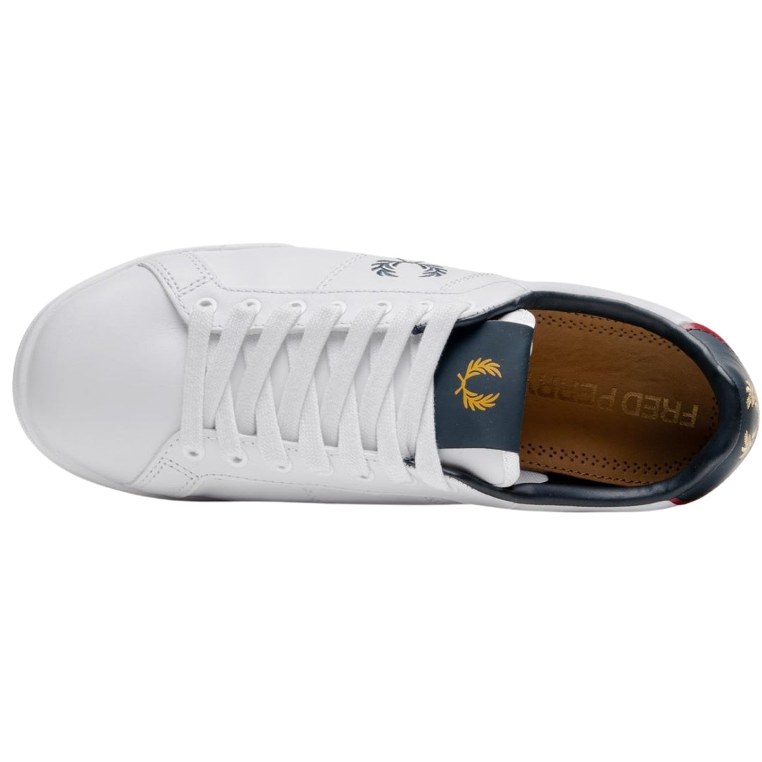 Fred Perry Plain White Leather Shoes UK 9