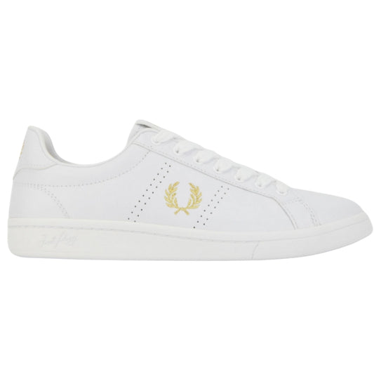 Fred Perry White Basic Leather Shoes UK 7