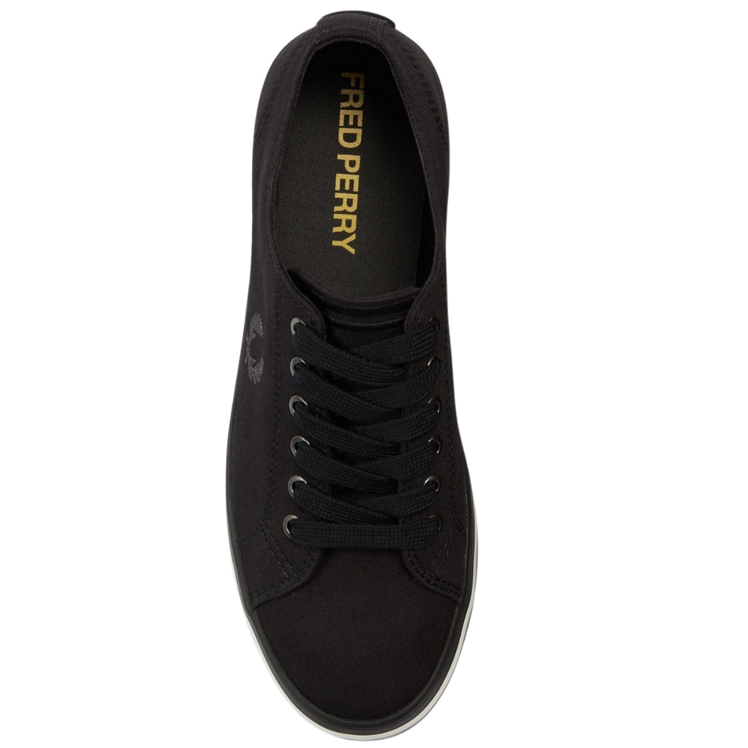 Fred Perry Kingston Twill Black Shoes UK 7