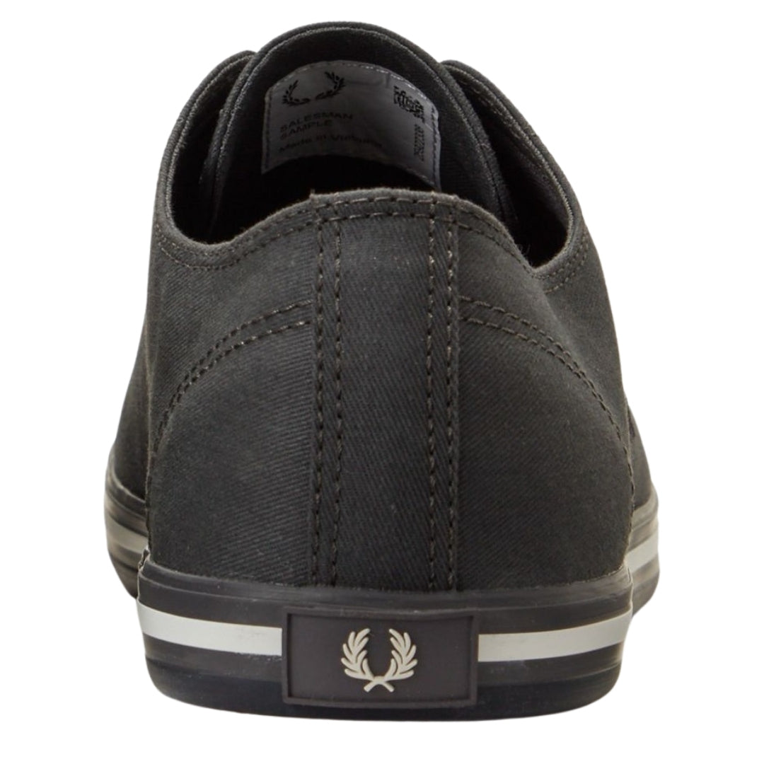 Fred Perry Kingston Twill Gunmetal Grey Shoes UK 7