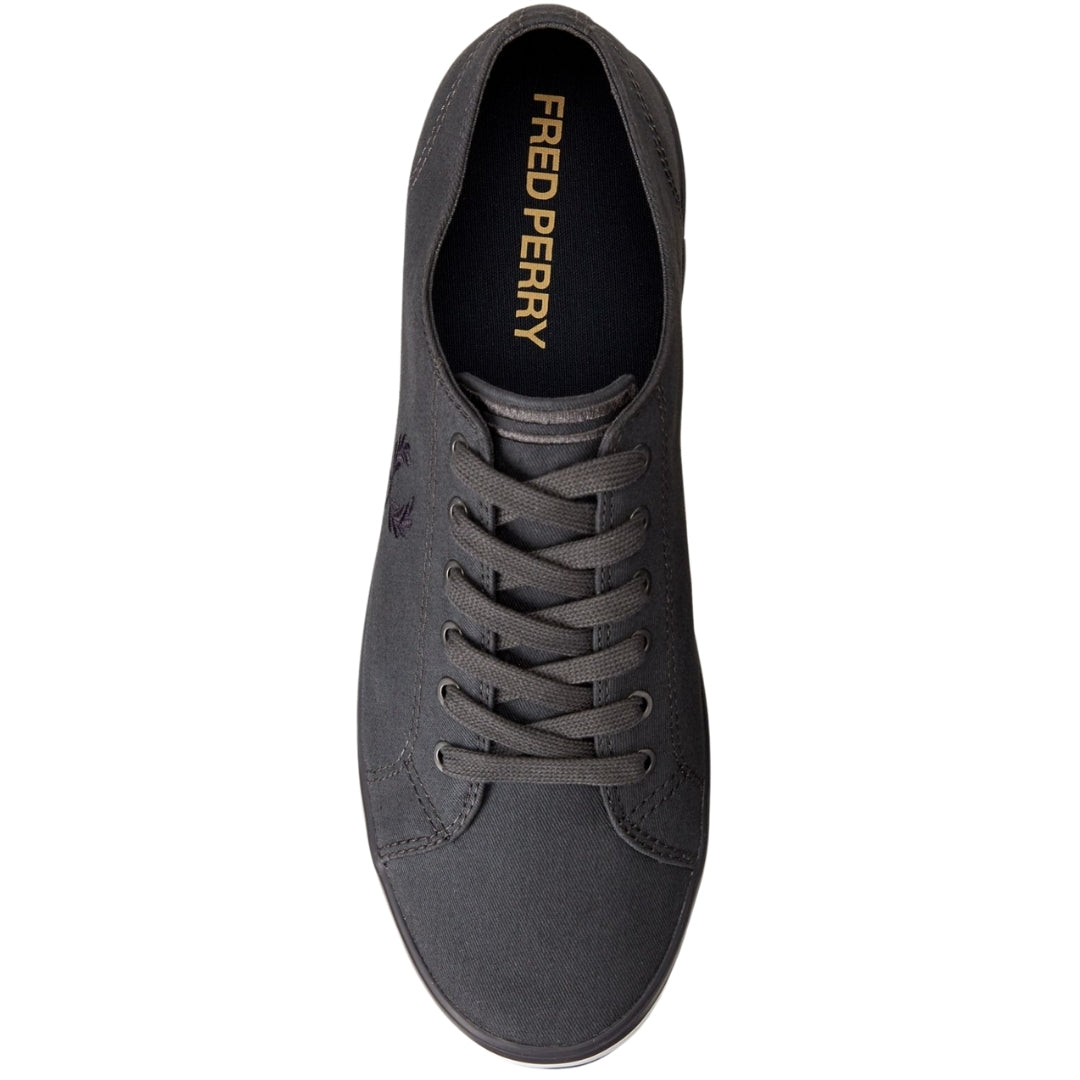 Fred Perry Kingston Twill Gunmetal Grey Shoes UK 7