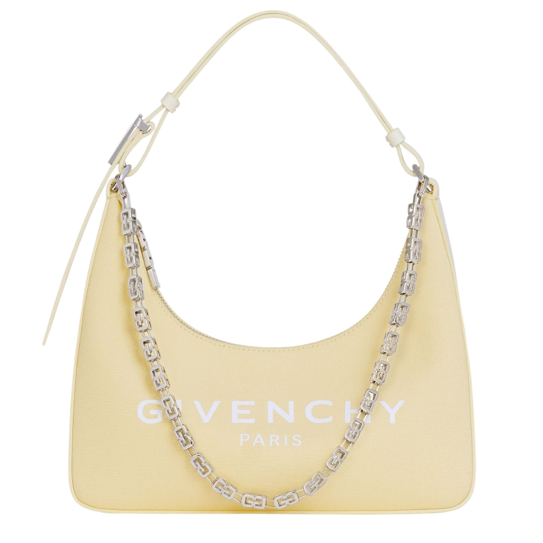 Givenchy Moon Cut Out Small Pale Yellow Hobo Bag