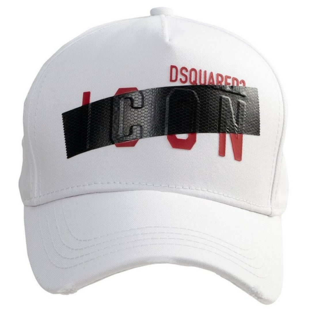 Dsquared2 Taped Icon Logo White Cap