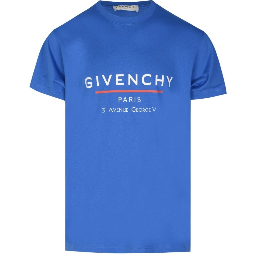 Givenchy Address Logo Oversized Ocean Blue T-Shirt XL