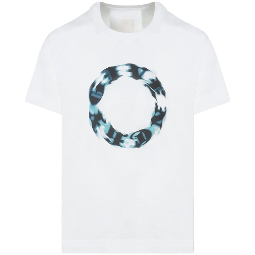 Givenchy Circle Logo Oversized White T-Shirt S