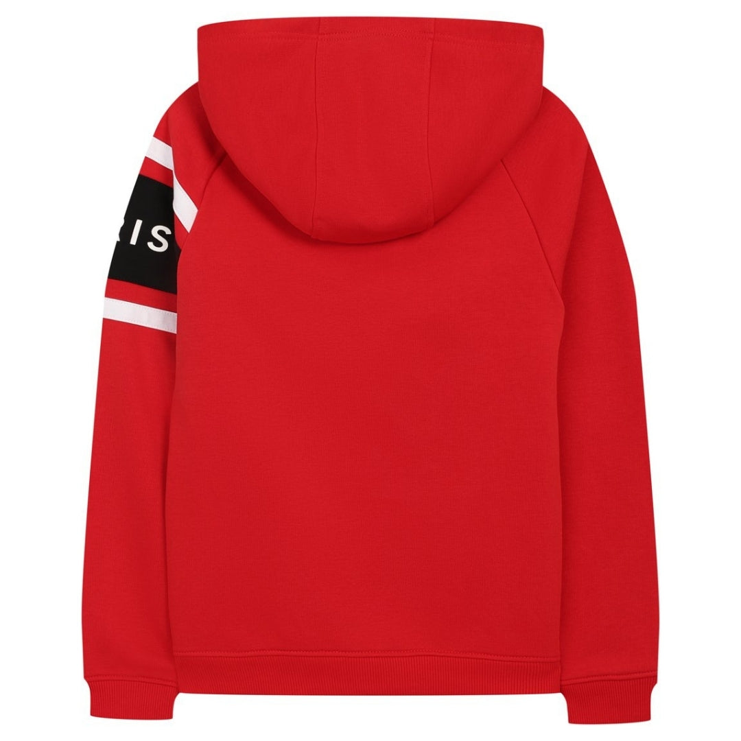 Givenchy Paris Embroidered Logo Red Hoodie L