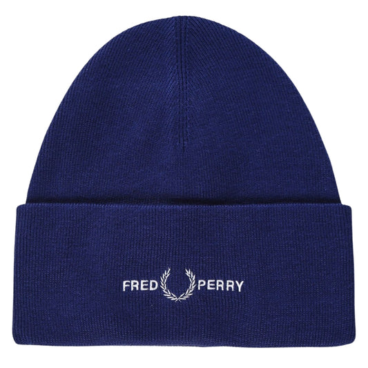 Fred Perry Graphic Logo French Navy Blue Beanie