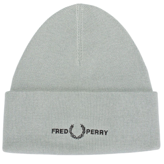 Fred Perry Graphic Logo Silver Blue Beanie