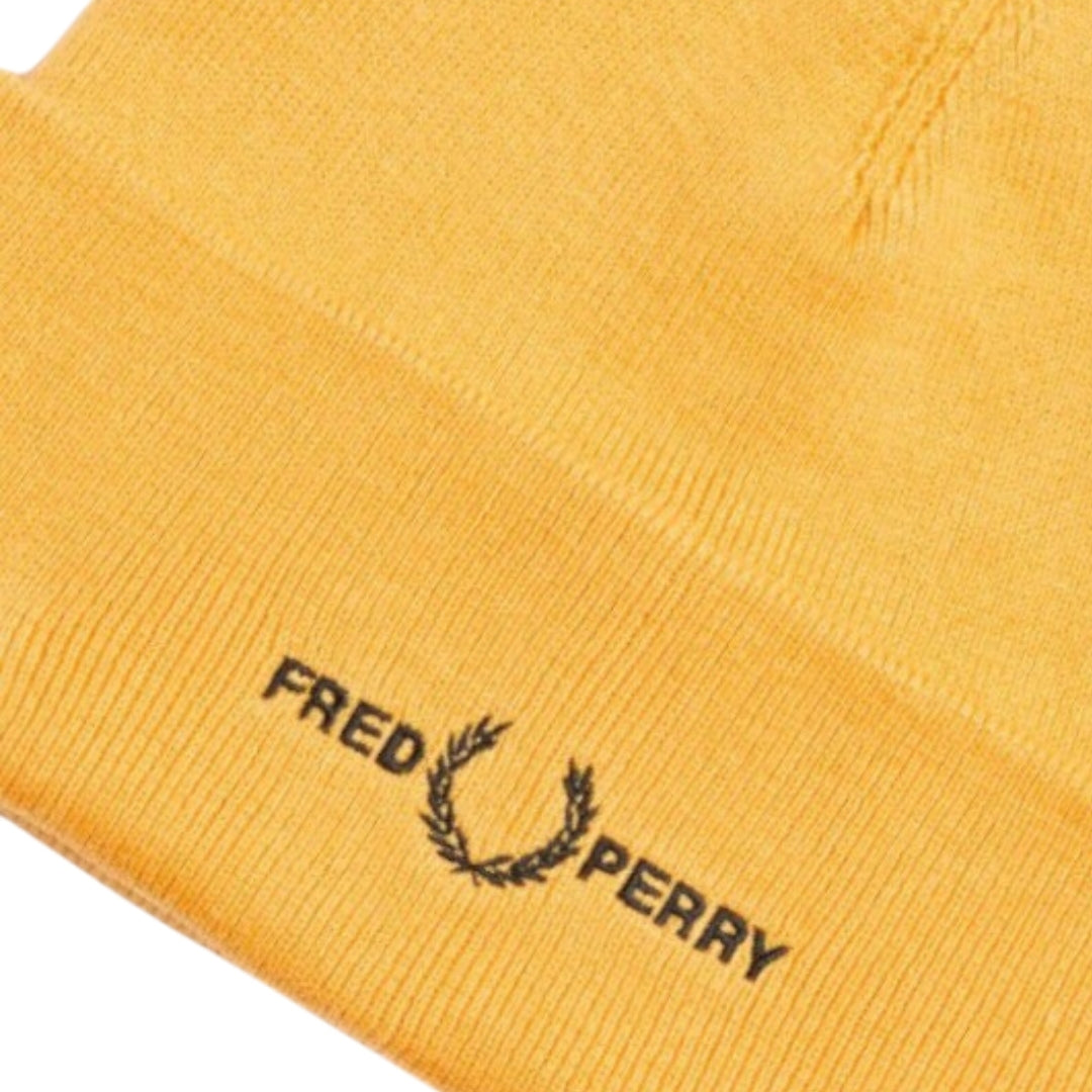 Fred Perry Graphic Logo Golden Hour Yellow Beanie