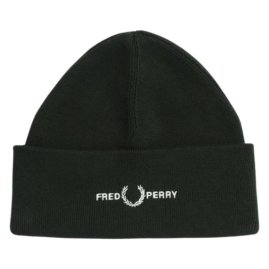 Fred Perry Graphic Logo Dark Green Beanie