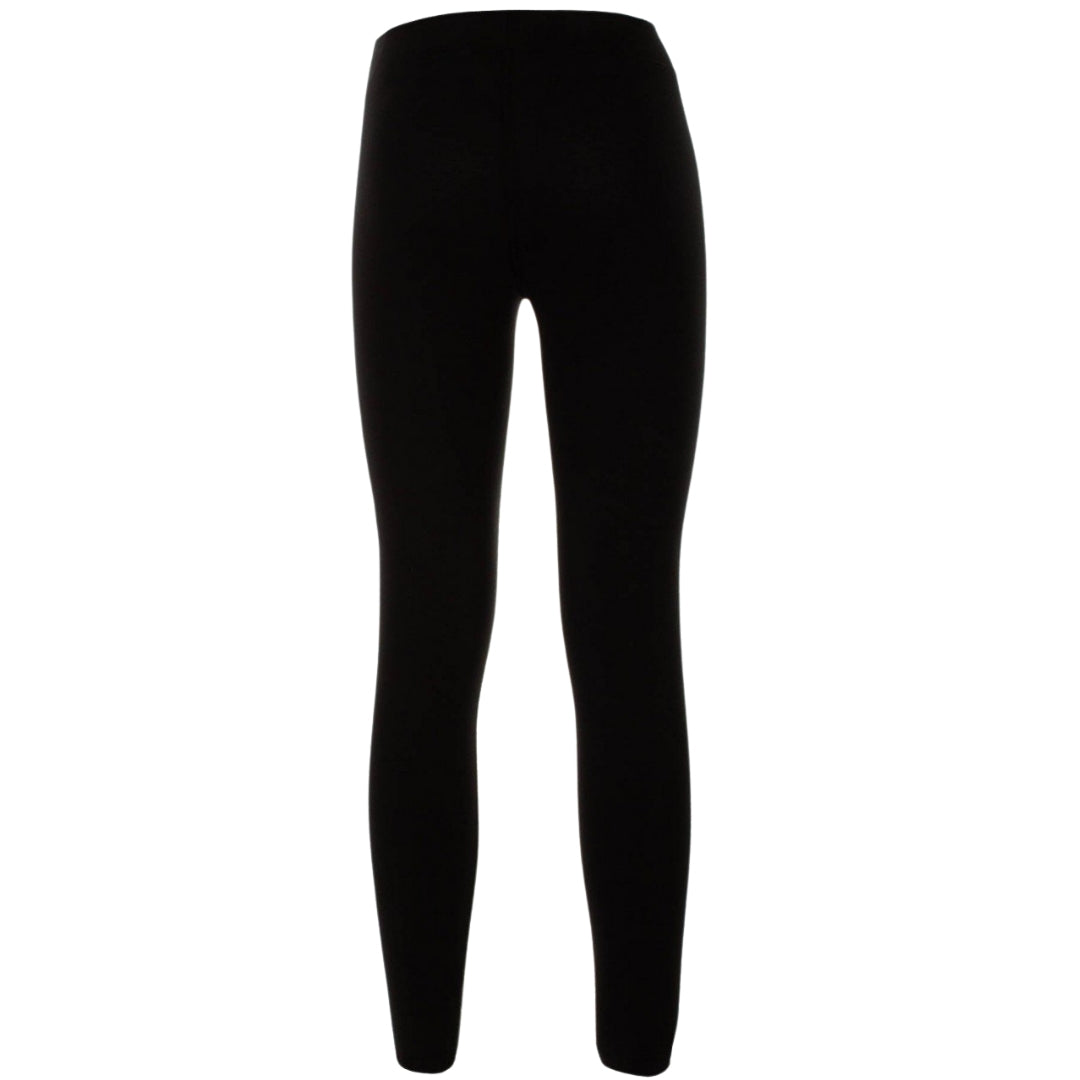 Nike Small Swoosh Logo Plain Black Leggings XS