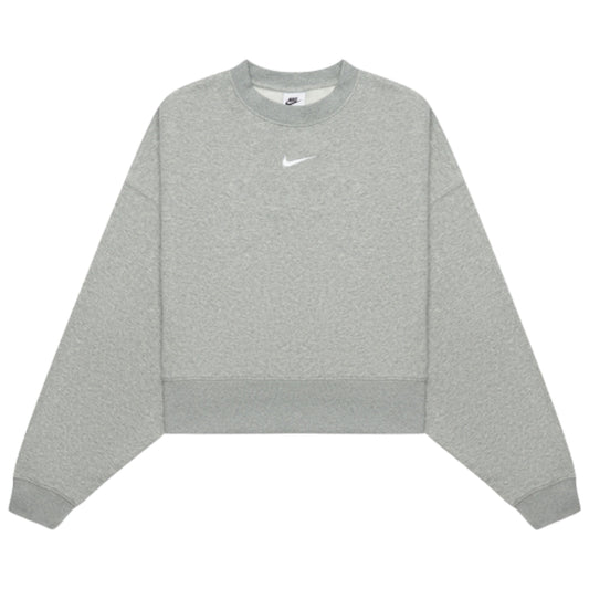 Nike Small Swoosh Logo Plain Grey Sweatshirt L